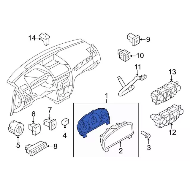 BE5Z10849JC - Body: Cluster Assembly for Ford: Fusion Image