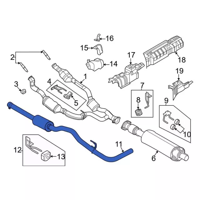 LK4Z5202H - : Exhaust Tail Pipe for Ford: Transit-150, Transit-250, Transit-350, Transit-350 HD Image