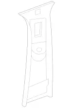 25369013259F93 - Body: Upper Center Pillar Trim for Mercedes-Benz Image