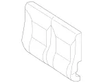 4639201216 - Rear Seat Bench: Padding, Rr Seat Backrest for Mercedes-Benz Image