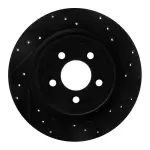63354280R - : DFC Brake Rotor - Drilled and Slotted - Black for DYNAMIC FRICTION Image