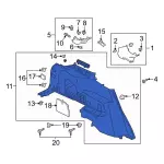 LB5Z7831013CC - Body: Quarter Trim Panel for Ford: Police Interceptor Utility Image