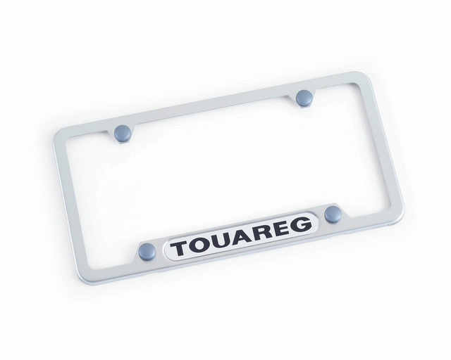ZVW355016 - Exterior: License Plate Frame - Touareg - Polished for Volkswagen: Touareg Image