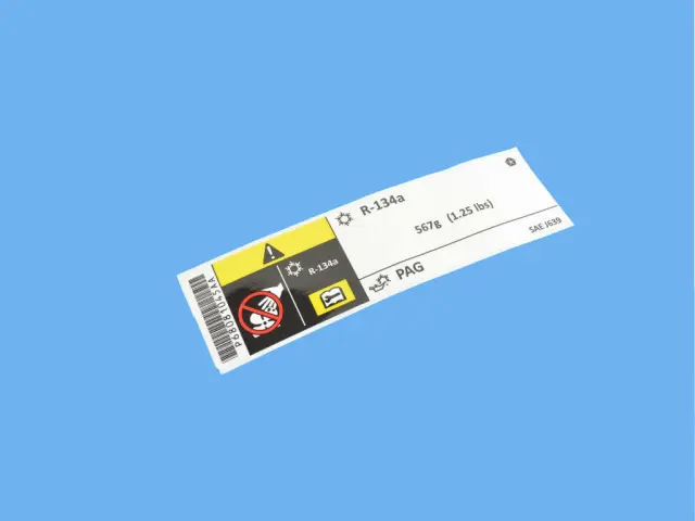 68081045AA - : Air Conditioning System Label for Dodge: Dart Image