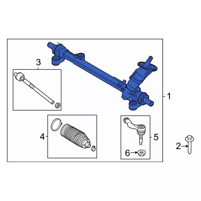 STE748 - Steering: Gear Assembly for Ford: Mustang Mach-E Image
