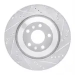 63173046R - : DFC Brake Rotor - Drilled and Slotted - Silver for DYNAMIC FRICTION Image