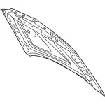 FL7Z16612A - Body: Hood for Lincoln: Navigator Image