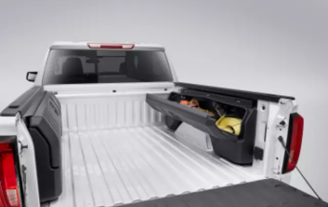 84705344 - : Bed Storage Box Kit, Side-Mounted for Chevrolet: Silverado 1500 LTD | GMC: Sierra 1500, Sierra 1500 Limited Image