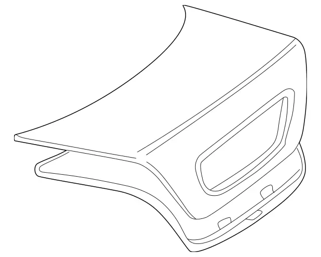 22069010539C24 - Body: Trunk Lid Trim for Mercedes-Benz Image