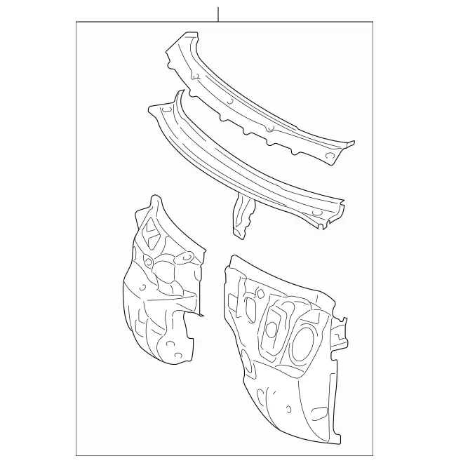 2116202708 - Cowl, Front Panel: Firewall for Mercedes-Benz: CLS500, CLS55 AMG, CLS550, CLS63 AMG, E320, E500, E55 AMG Image image