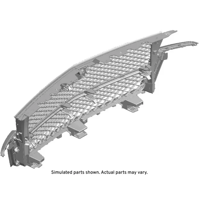 85000010 - : Part# 85000010 Black Ice Chrome Front Upper Grille for Cadillac: Escalade, Escalade ESV Image