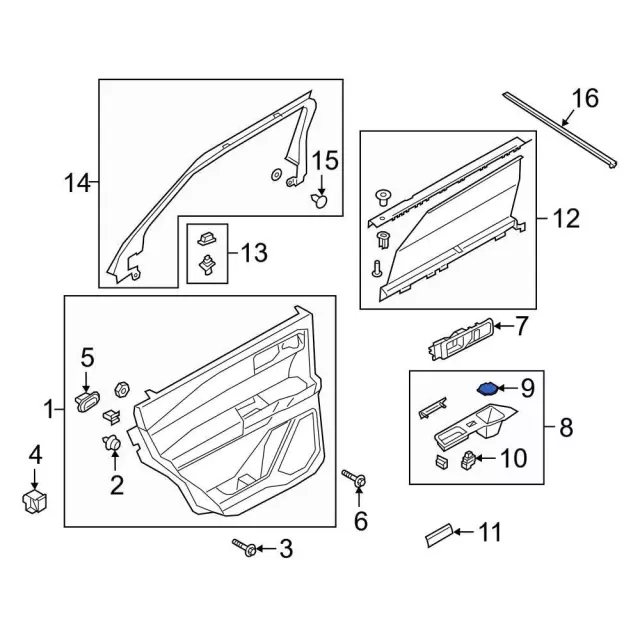 LB5Z78047A74AA - Body: Switch Housing Insert for Ford: Explorer Image