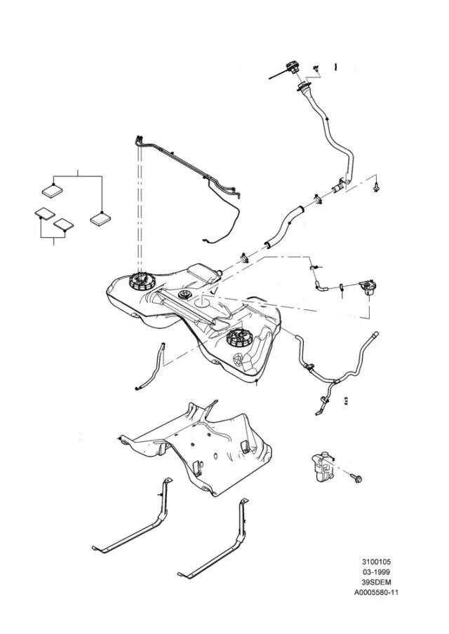 XU5Z9030JA - Fuel System: Cap for Ford Image
