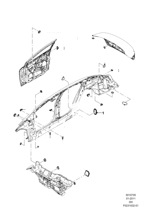 CP9Z10A862A - Body: Pin Cover for Ford Image