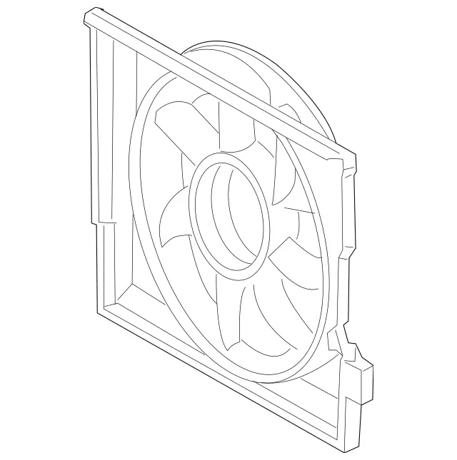 2115050555 - Radiator: Fan Shroud for Mercedes-Benz: E320, E500, E55 AMG Image image