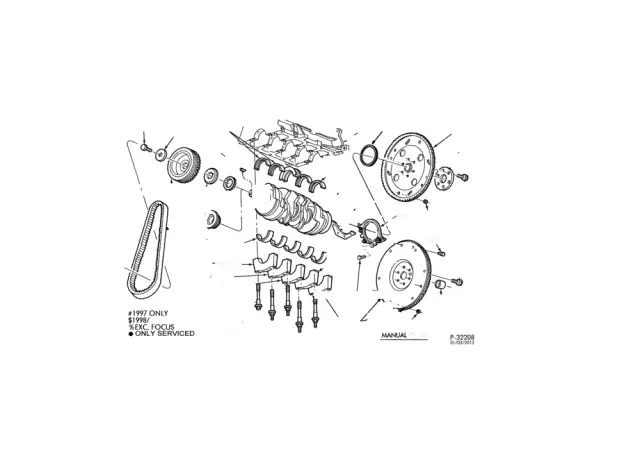 F5RZ6K318A - Engine: Rear Main Seal Retainer for Ford Image