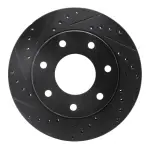 63354152L - : DFC Brake Rotor - Drilled and Slotted - Black for DYNAMIC FRICTION Image
