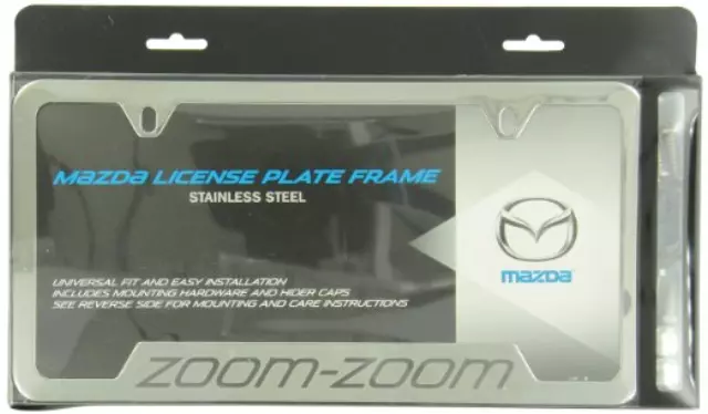 License Plate Frame - Zoom-Zoom Logo - Black - Mazda (0000-83-Z22)