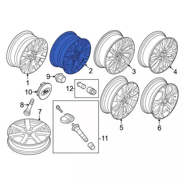 2020-2025 Ford Escape Wheel, Alloy LJ6Z-1007-E | OEM Parts