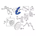 L1MZ2K004N - Brakes: Splash Shield for Ford: Explorer, Police Interceptor Utility Image