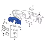 F4UZ1504371A - Body: Radio Cover for Ford: E-150 Econoline, E-150 Econoline Club Wagon, E-250 Econoline, E-350 Econoline, E-350 Econoline Club Wagon, Econoline Super Duty Image