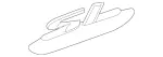 2318173600 - Covering and Lining: Symbol Sign for Mercedes-Benz: SL400, SL450, SL550, SL63 AMG, SL65 AMG Image