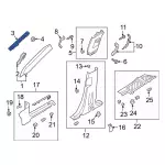 LB5Z78026A32A - : Windshield Pillar Trim Bracket for Ford: Explorer, Police Interceptor Utility Image
