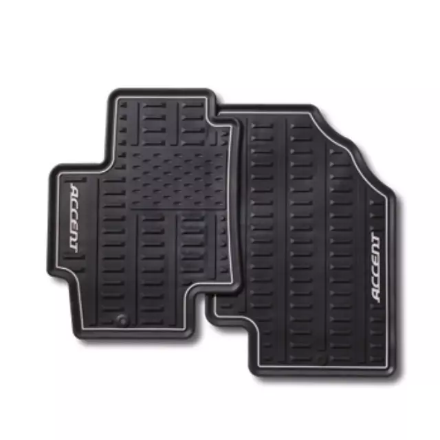 U81301E101 - Interior: 2007-2011 Hyundai Accent - Floor Mats, Front Set All Weather for Hyundai: Accent, Genesis Coupe, Sonata Image