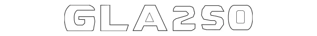 1568171600 - Rear-End Door: Model Badge for Mercedes-Benz: GLA250 Image image
