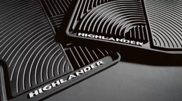 PT90848H0002 - Interior: 2008-2013 Toyota All Weather Floor Mats 4 Pc  w/ Logo Black Highlander for Toyota: Highlander Image