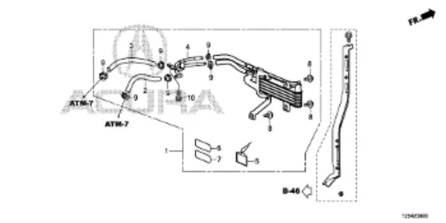 62555J8326 - : 2014-2015 Acura MDX - Trailering Atf Cooler Kit for Acura: MDX Image
