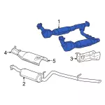 F85Z5E212EA - Exhaust: Converter for Ford: Expedition, F-150 | Lincoln: Navigator Image