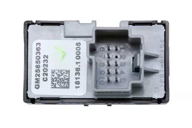 Ebony Driver Seat Heater and Cooling Switch - GM (25850363)