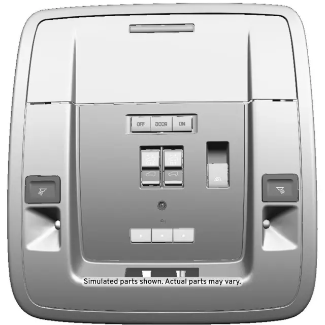 84456902 - : Part# 84456902 Light Ash Gray Roof Console for Chevrolet: Silverado 2500 HD, Silverado 3500 HD | GMC: Sierra 2500 HD, Sierra 3500 HD Image