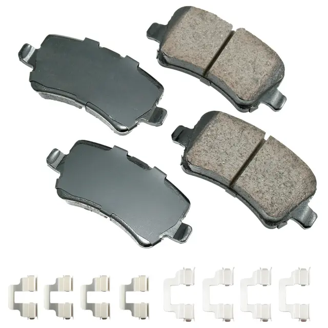 EUR1307A - : Akebono EURO Ultra Premium Ceramic Disc Brake Pad Kit for AKEBONO Image
