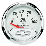 132700408 - : GAUGE, OIL PRESS, 2 1/16", 100PSI, ELEC, CHEVROLET HERITAGE BOWTIE for AutoMeter Image