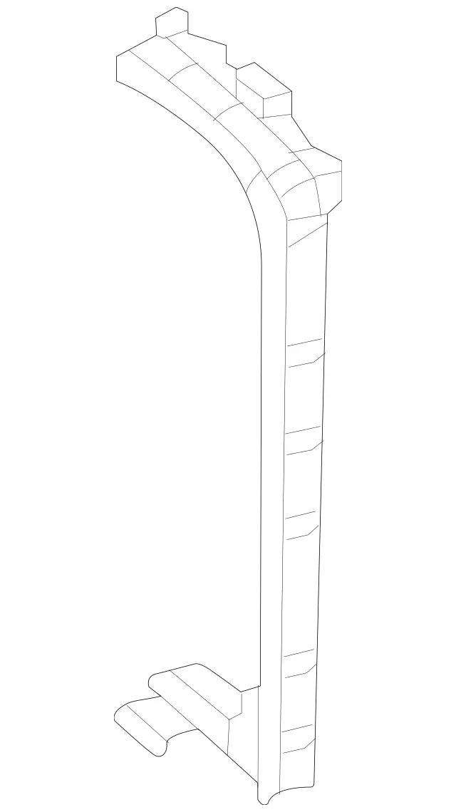 1675041300 - Radiator: Console for Mercedes-Benz: GLE350, GLE450, GLE450e, GLE53 AMG, GLE580, GLE63 AMG S, GLS450, GLS580, GLS63 AMG, Maybach GLS600 Image image