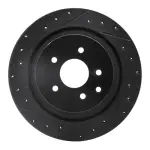 63368010L - : DFC Brake Rotor - Drilled and Slotted - Black for DYNAMIC FRICTION Image