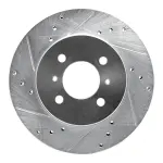 63172033L - : DFC Brake Rotor - Drilled and Slotted - Silver for DYNAMIC FRICTION Image