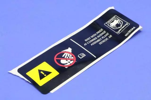 5037353AA - Labels All Vehicle Locations: Fan Caution Label for Mopar Image