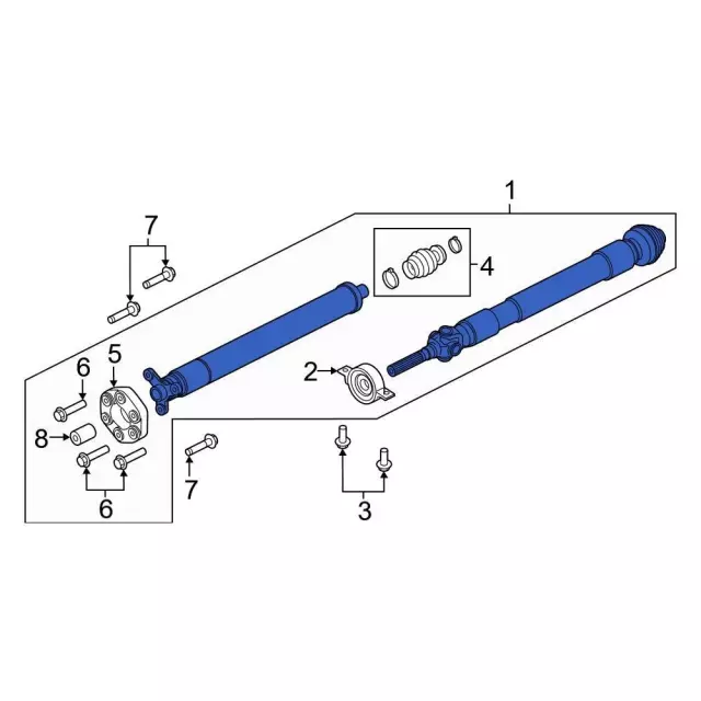 L1MZ4R602AU - Universals &amp; Rear Axle: Drive Shaft for Ford: Explorer | Lincoln: Aviator Image