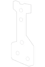 2056808725 - Side Walls: Dampening, Long. Member for Mercedes-Benz: C43 AMG, C63 AMG, C63 AMG S Image