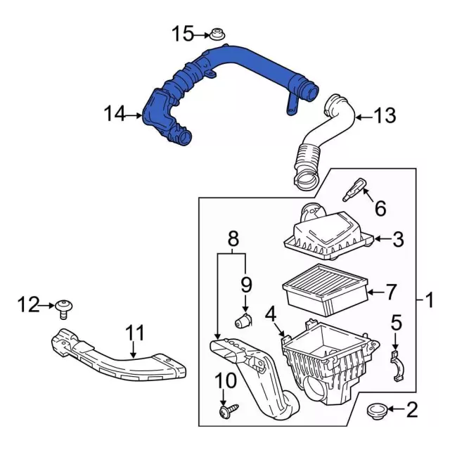 Engine Air Intake Hose - Ford (CV6Z-9F788-L)