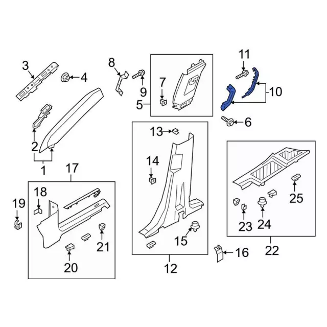 LB5Z7831407AA - Body: Handle for Ford: Explorer, Police Interceptor Utility Image