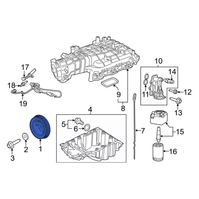 Pulley Crankshaft - Ford (HL3Z-6312-B)