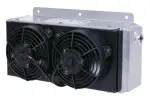 65840 - : 11 Row Hi-Flow Racing Remote Fluid Cooler with Dual Fans, 7/8-14 UNF O-ring for Derale Image