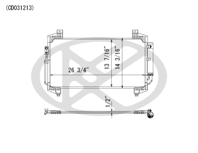 CD031213 - : Koyorad A/C Condenser for Koyo Image