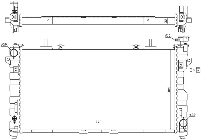 61025 - : Nissens Radiator for NISSENS Image
