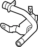 14053JK21C - Cooling System: Inlet Pipe for INFINITI: EX35, EX37, FX35, FX37, G25, G37, M35h, Q40, Q50, Q60, Q70, Q70L, QX50, QX70 Image