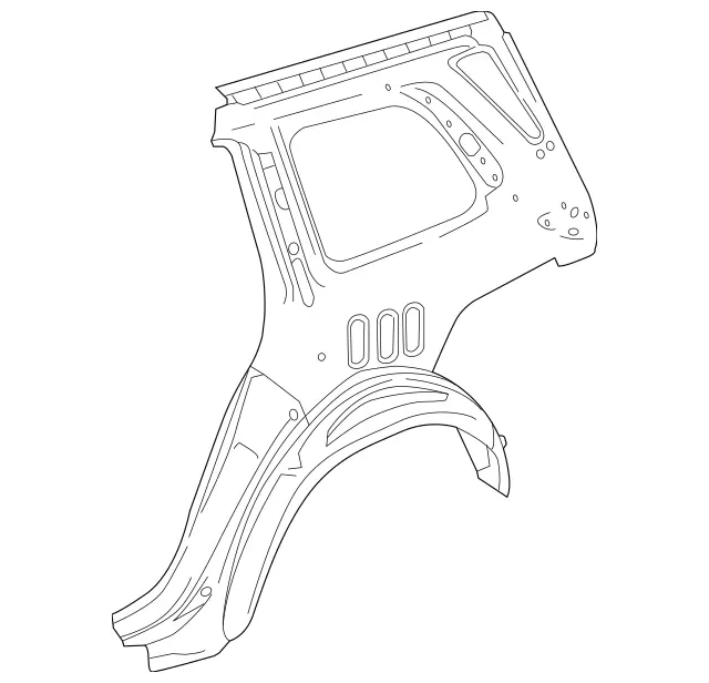 1666303200 - Side Walls: C-Pillar for Mercedes-Benz: GL350, GL450, GL550, GL63 AMG, GLS350d, GLS450, GLS550, GLS63 AMG Image image